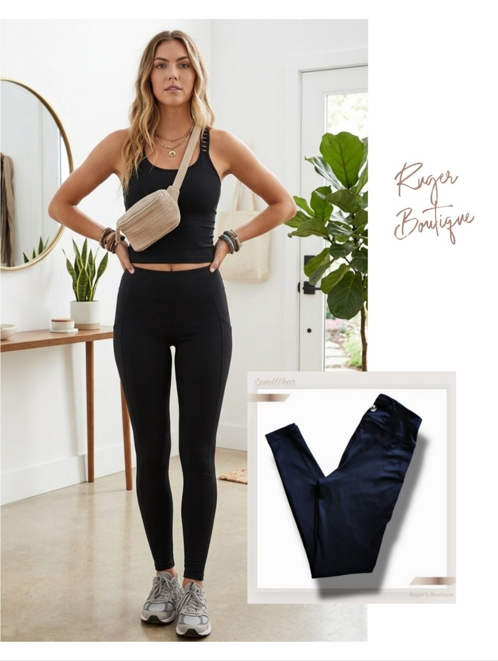 🌿Levelwear Verve Womens (Est medium) Black Prism Leggings